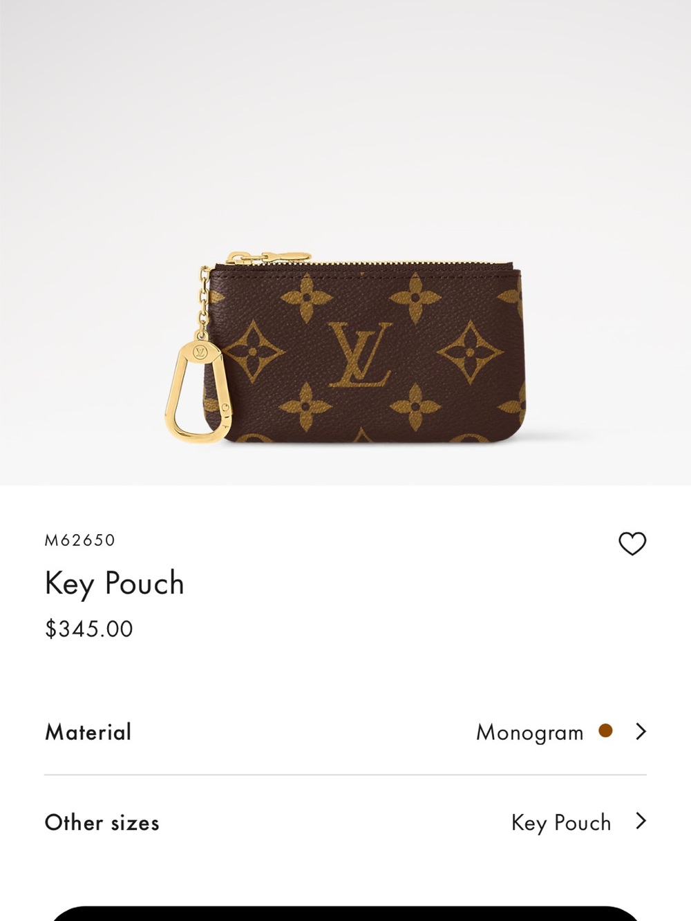 Louis Vuitton Monogram Key Pouch